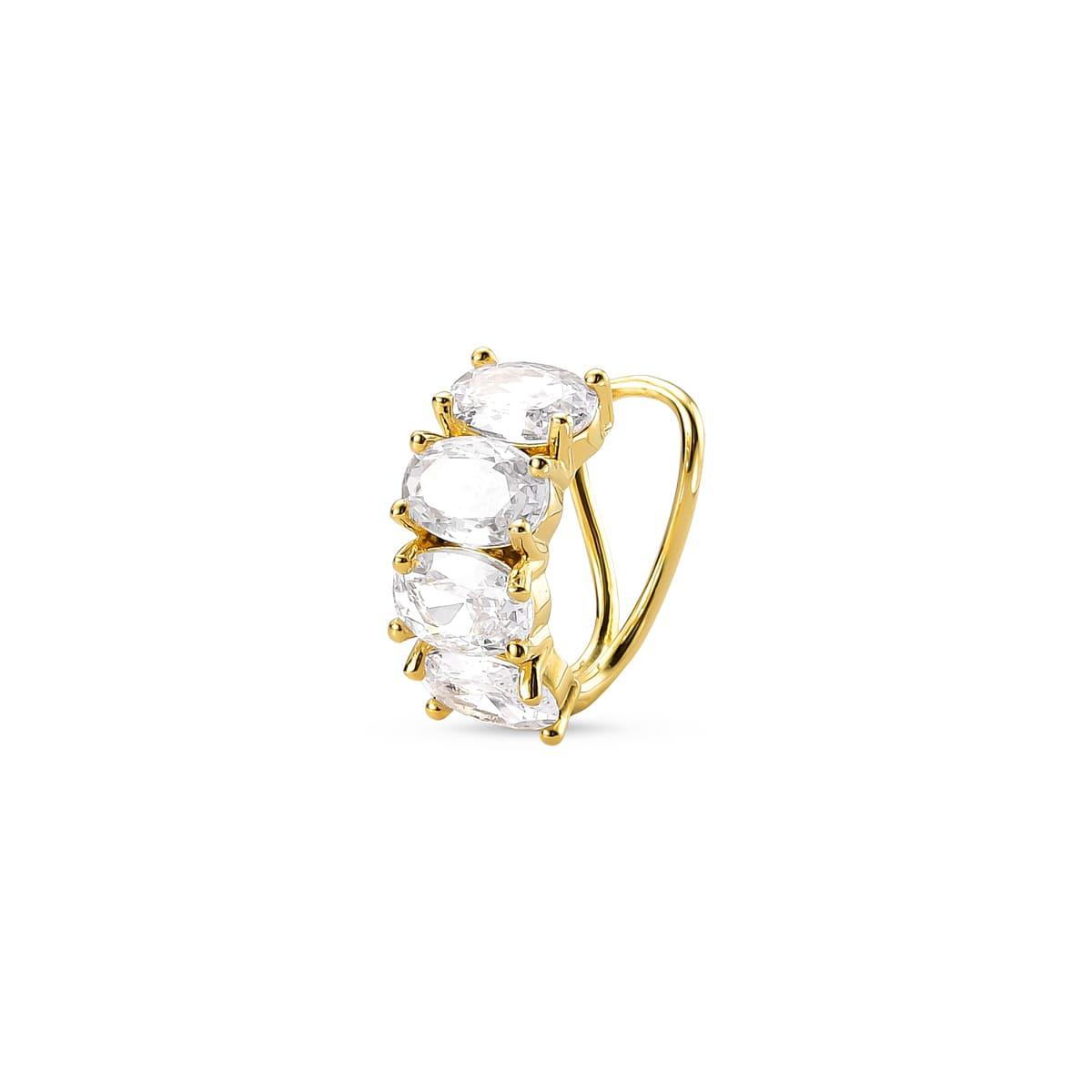 Piercing Riviera Banhado a Ouro 18K