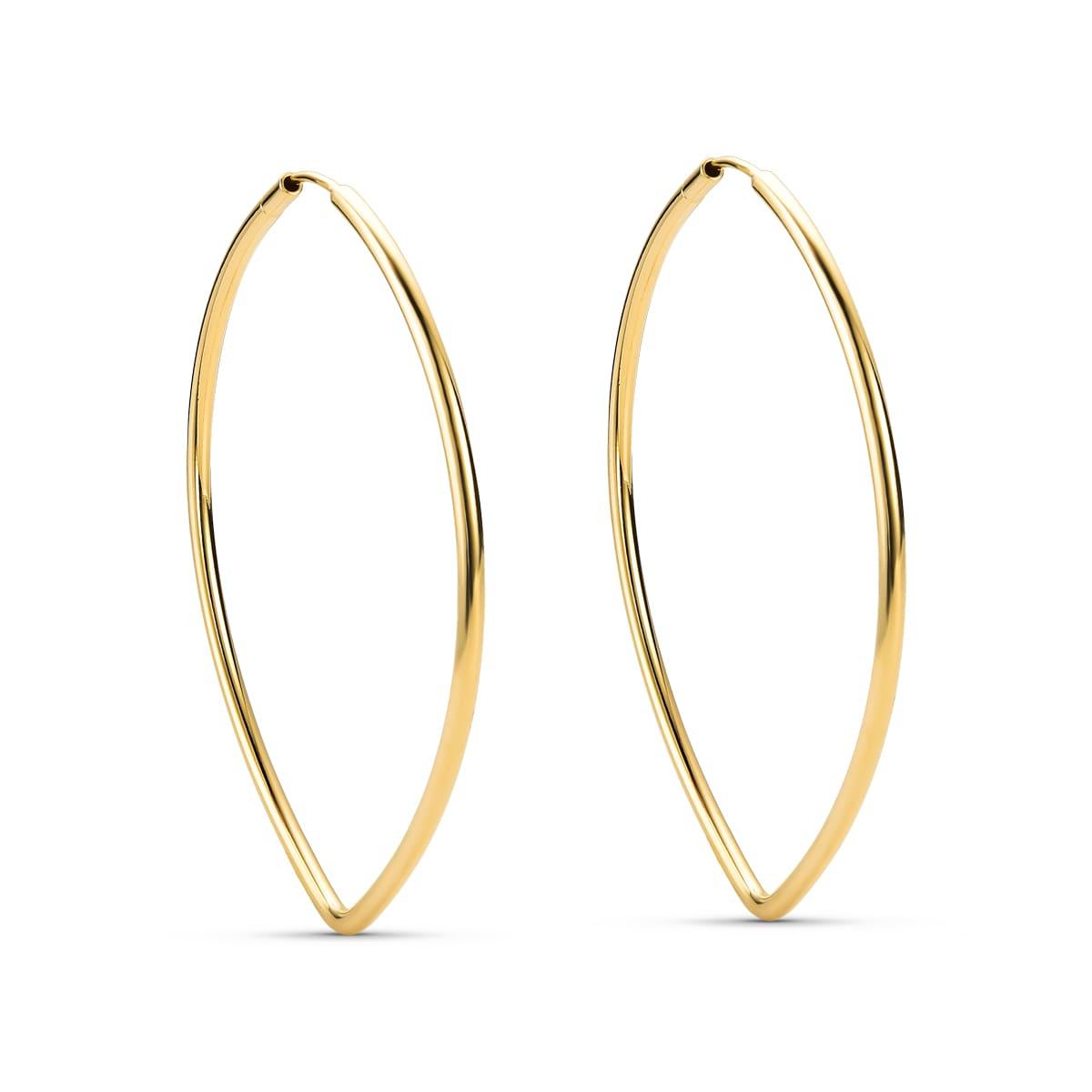 Brinco Oval Clássico Banhado a Ouro 18k - Mafê Acessórios