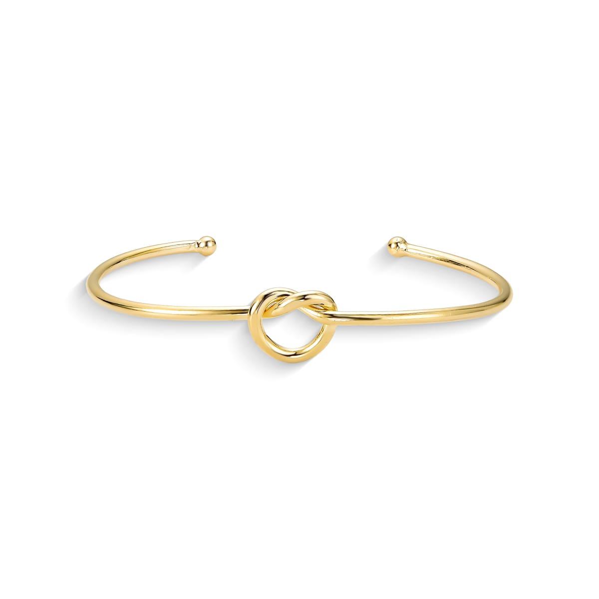 Bracelete Nó Aberto Banhado a Ouro 18k