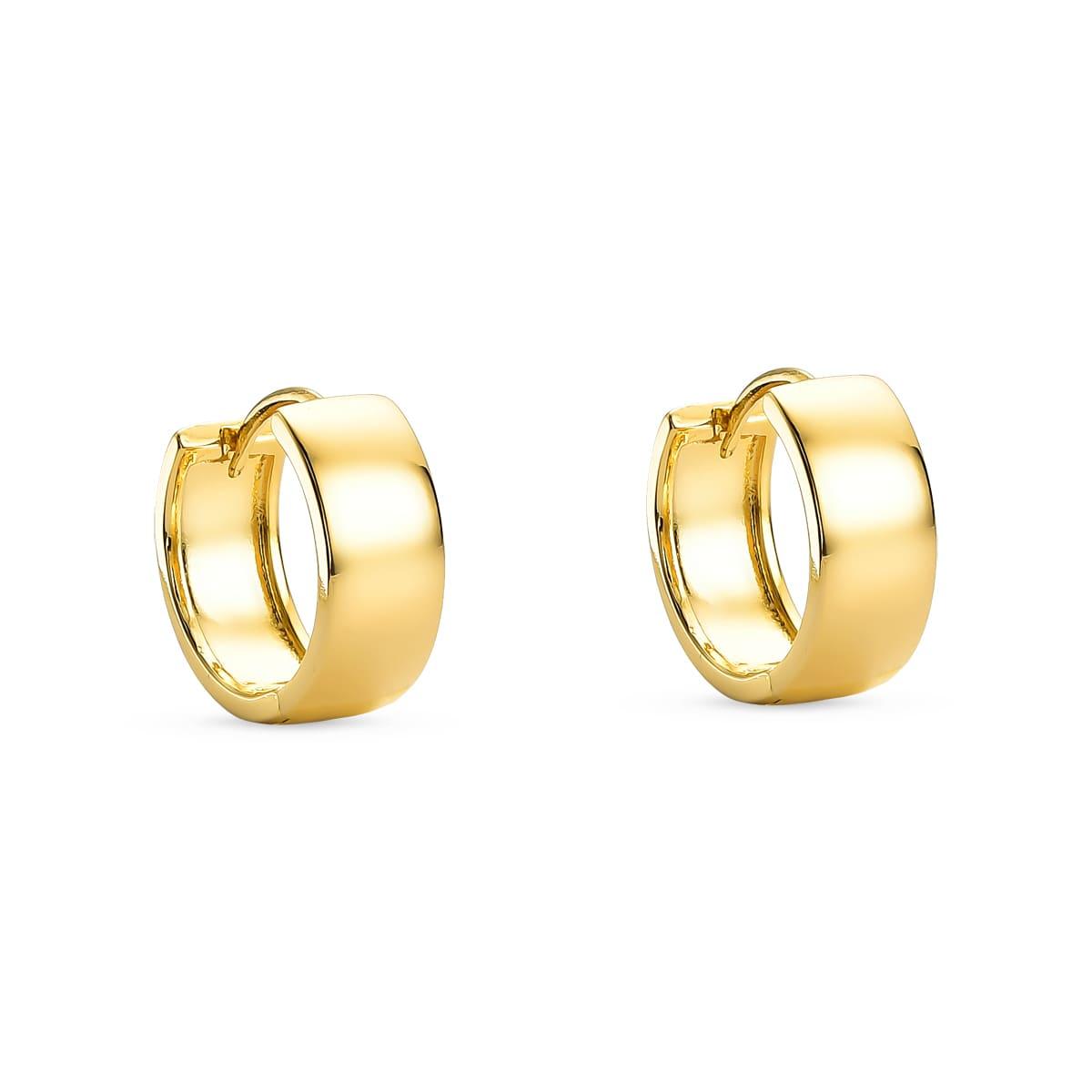 Brinco Mini Argola Click Banhado a Ouro 18k