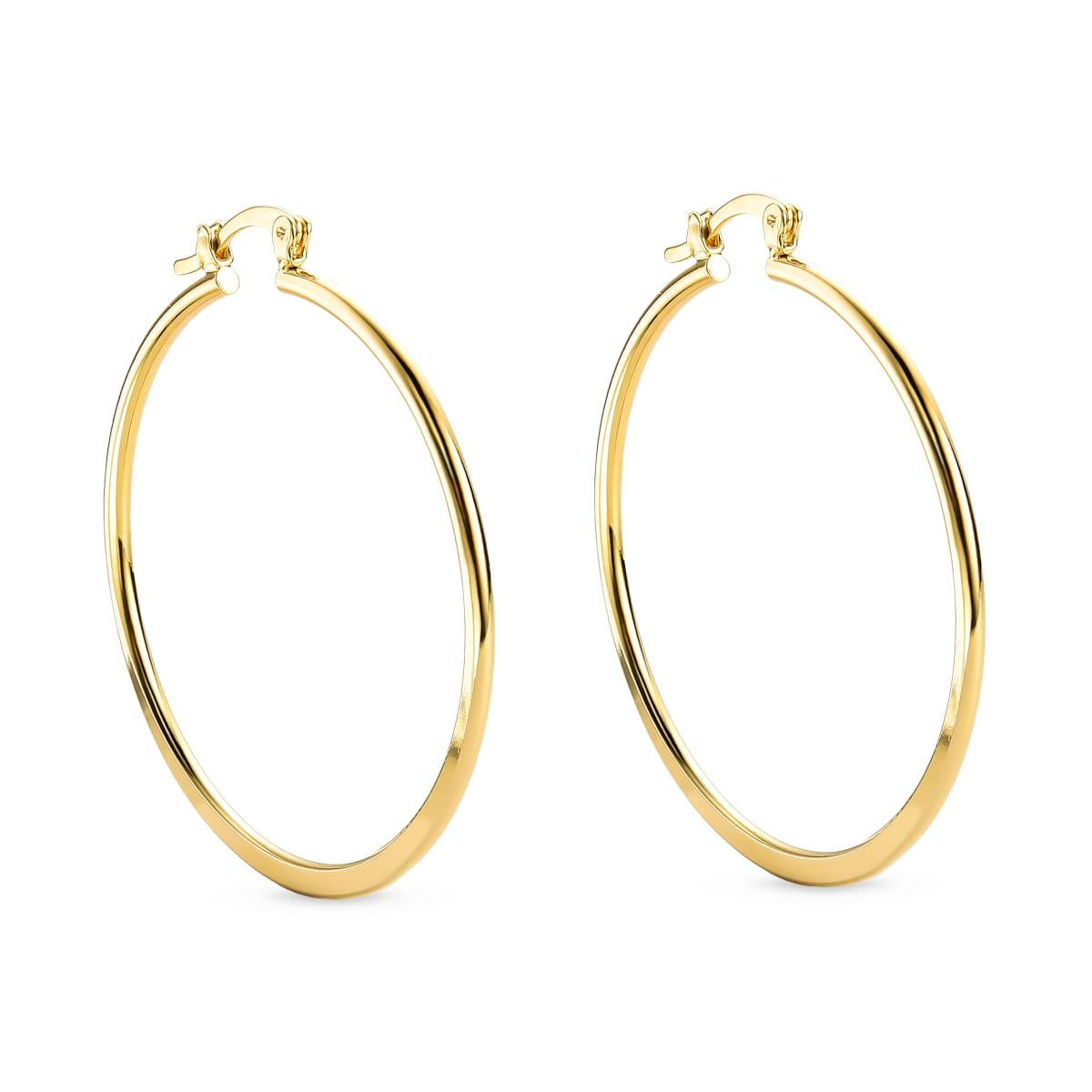 Brinco Argola Clássica Banhado a Ouro 18k