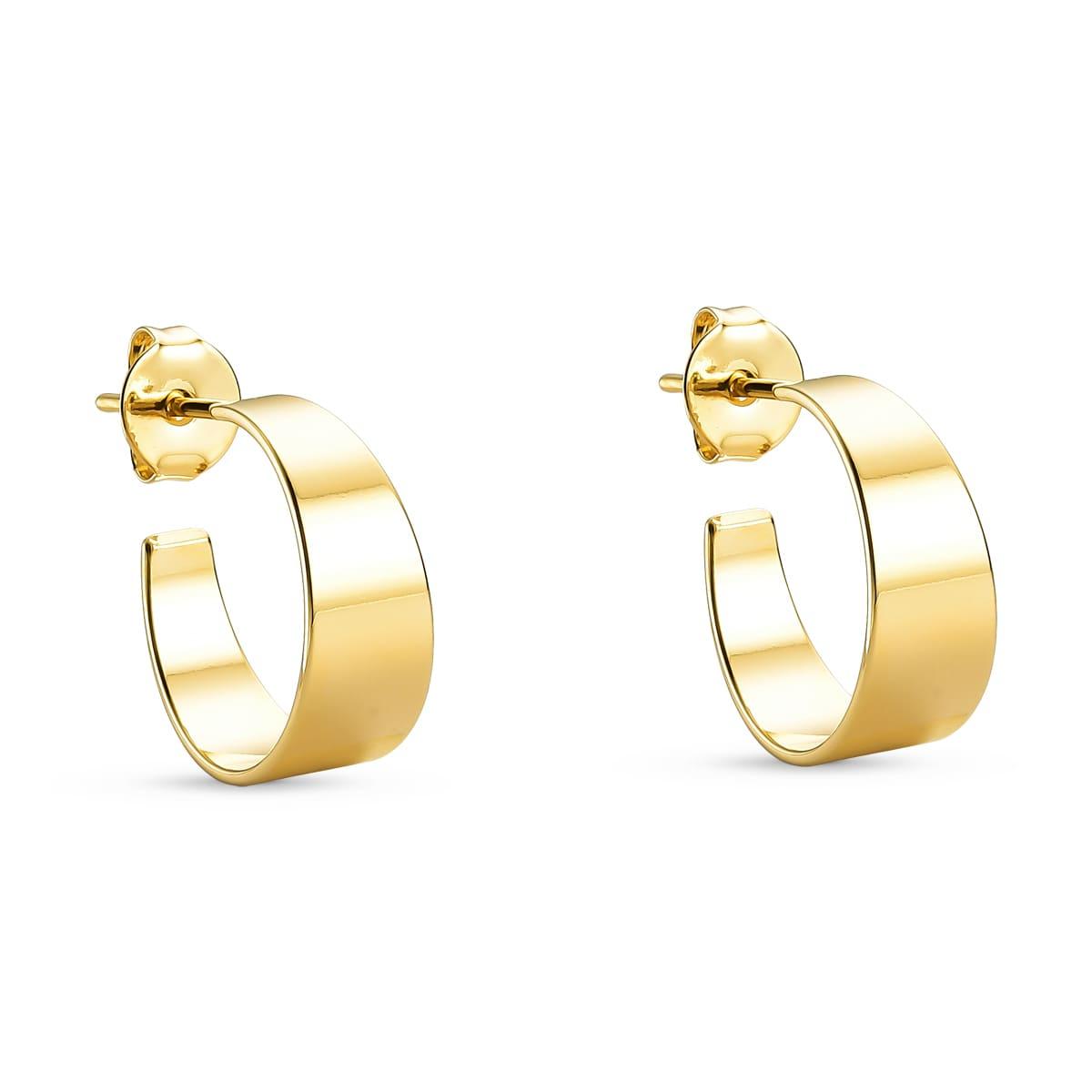 Brinco Argola Lisa Banhado a Ouro 18K