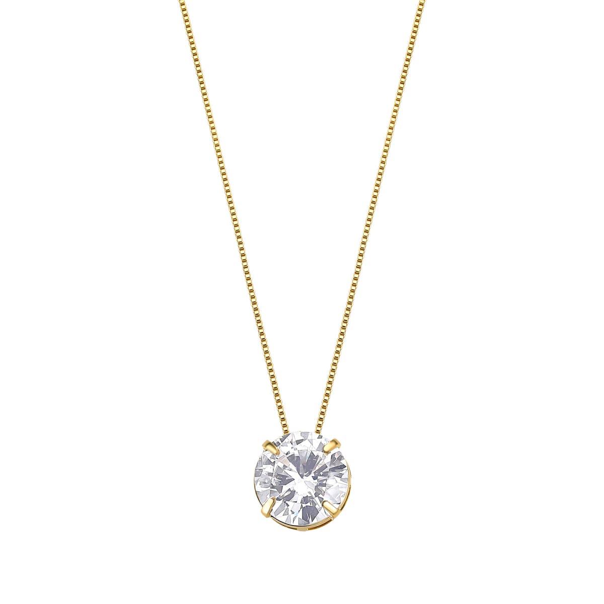 Colar Ponto De Luz 12mm Banhado a Ouro 18K - Mafê Acessórios
