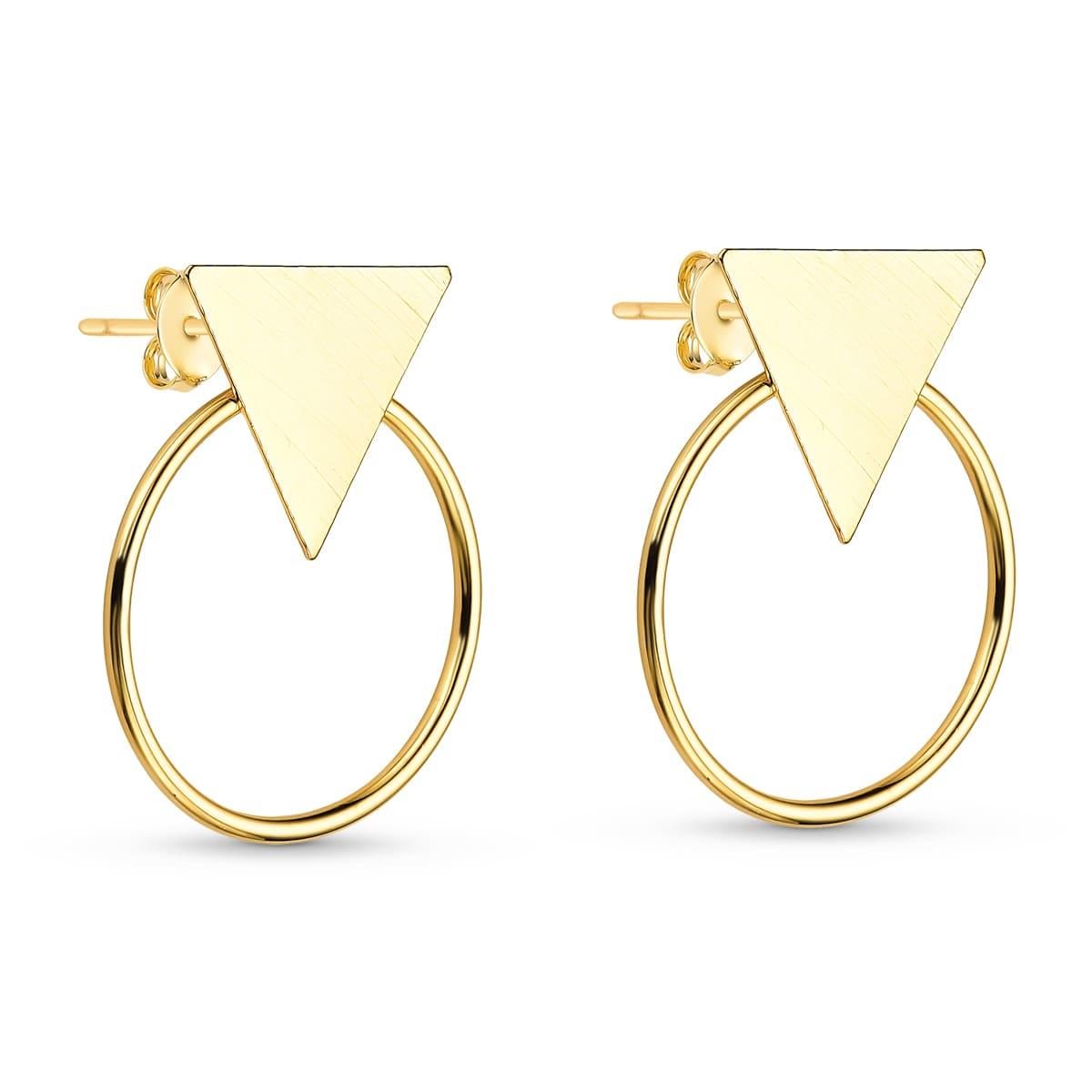 Brinco Triângulo Clássico Banhado a Ouro 18k