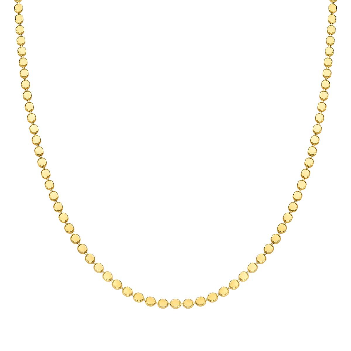 Colar Bolinha Amassada Banhada A Ouro 18K - Mafê Acessórios