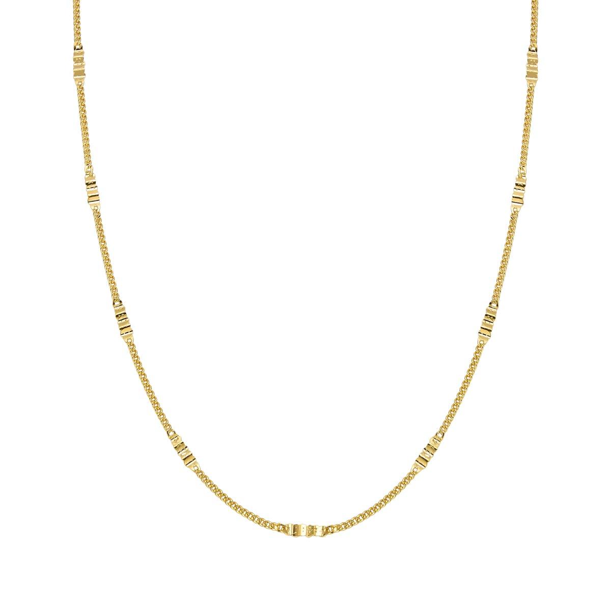 Colar Plaquinha Diamantada Longo Banhado a Ouro 18K - Mafê Acessórios