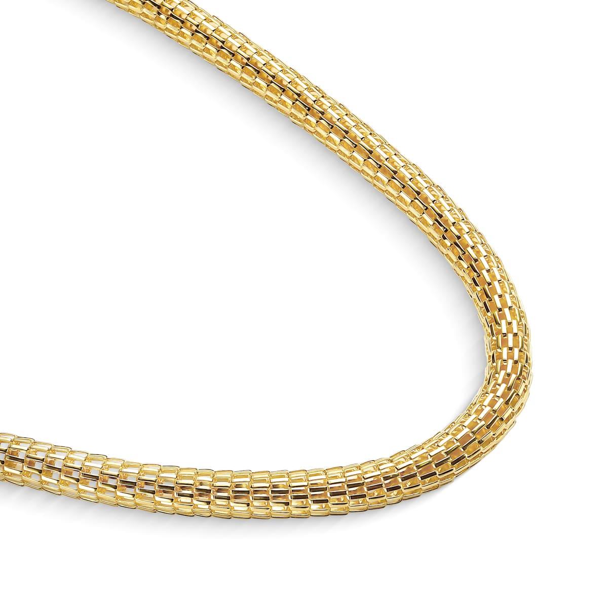 Colar Malha Oca 6mm Banhado a Ouro 18k