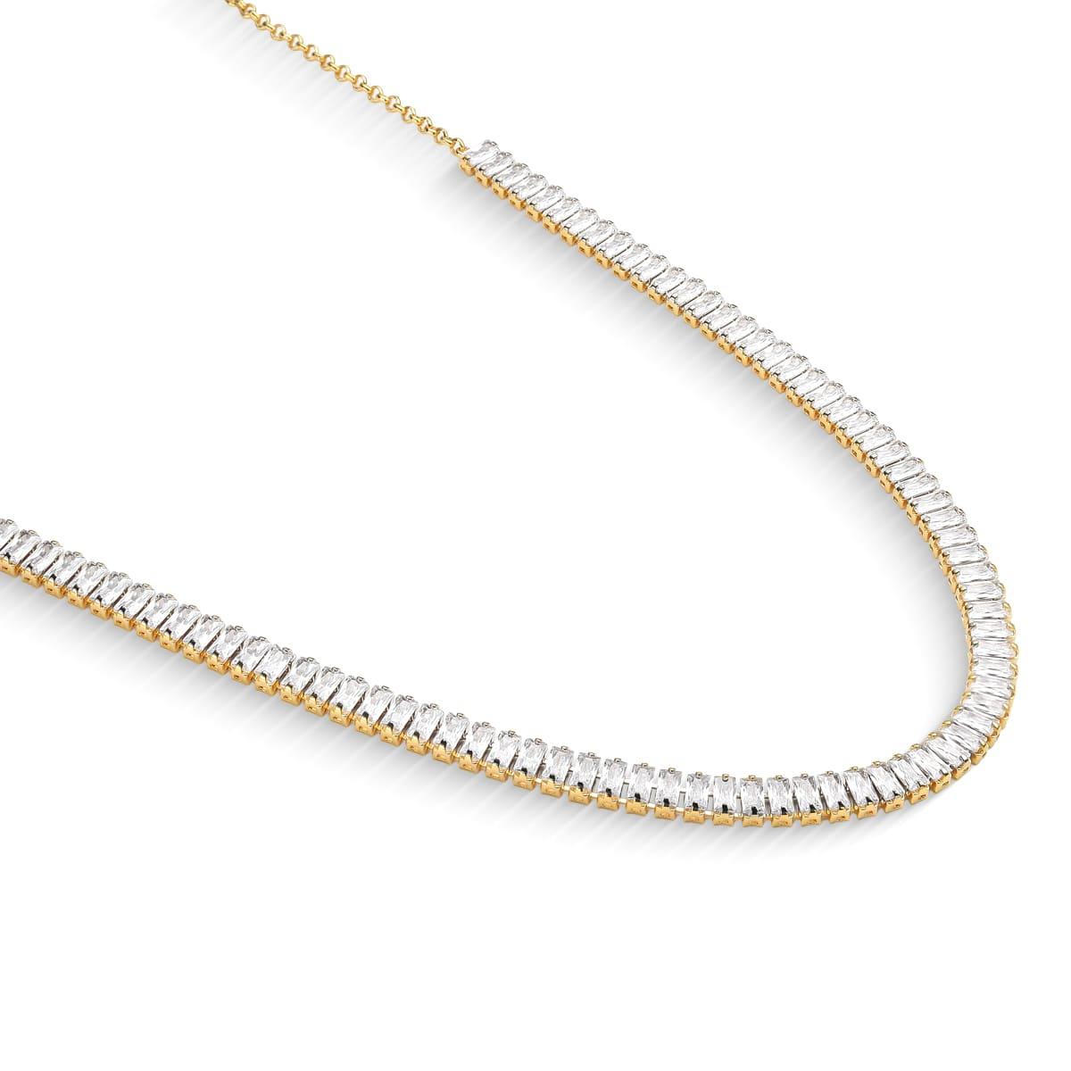 Colar Riviera Fita Banhada a Ouro 18k