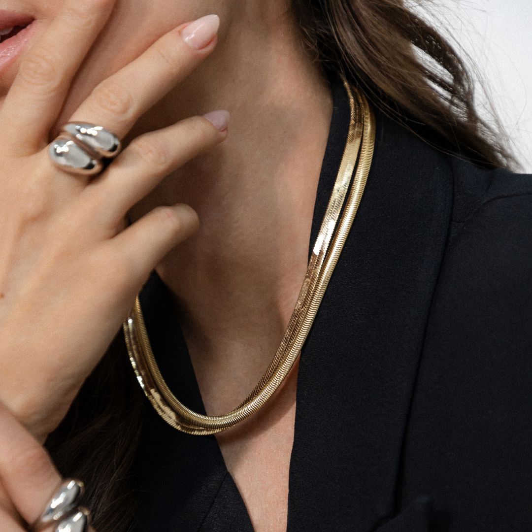 Colar Malha Banhado a Ouro 18k
