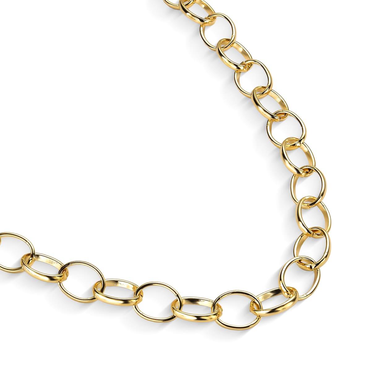 Colar Elos Oval Banhado a Ouro 18k
