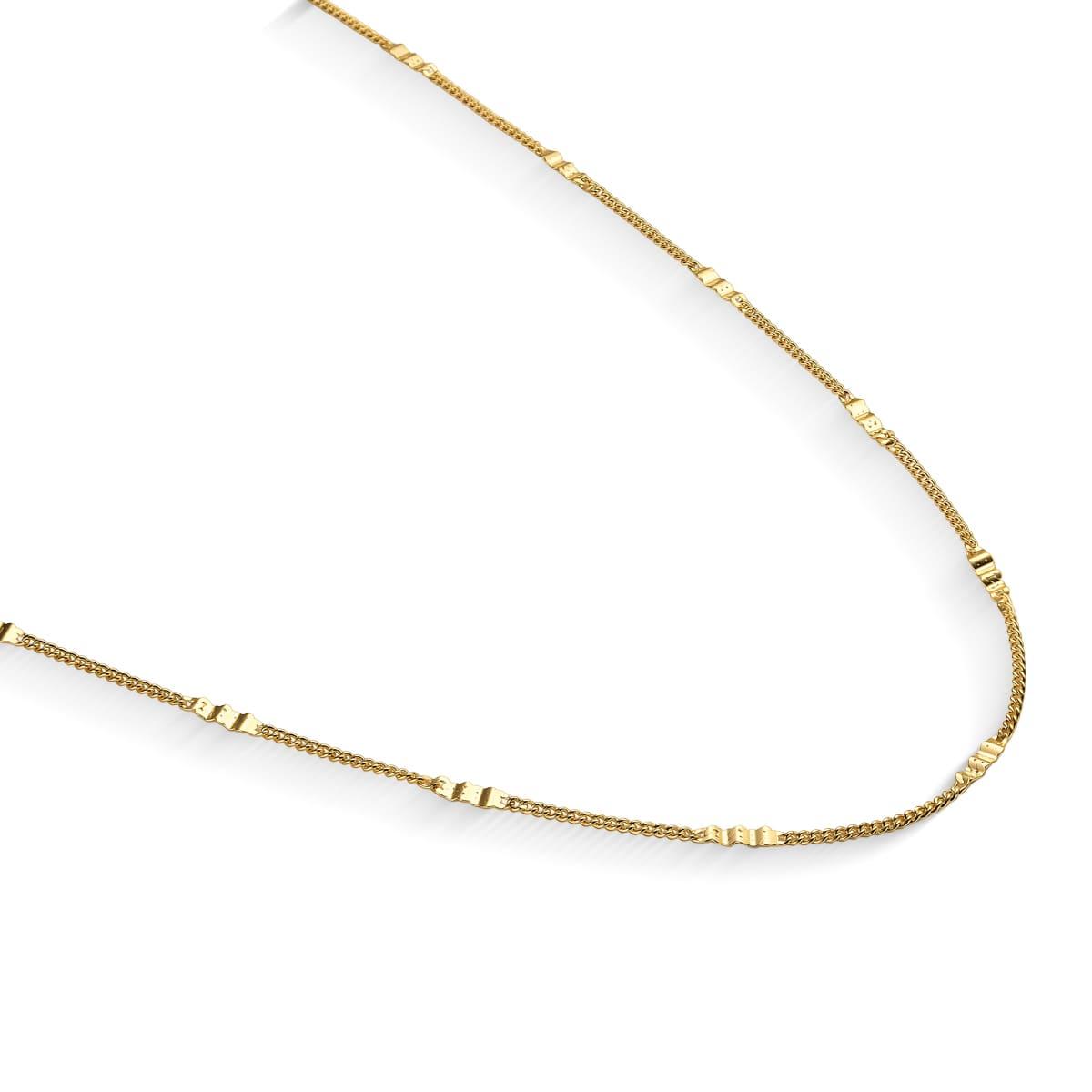 Colar Plaquinha Diamantada Banhada a Ouro 18K