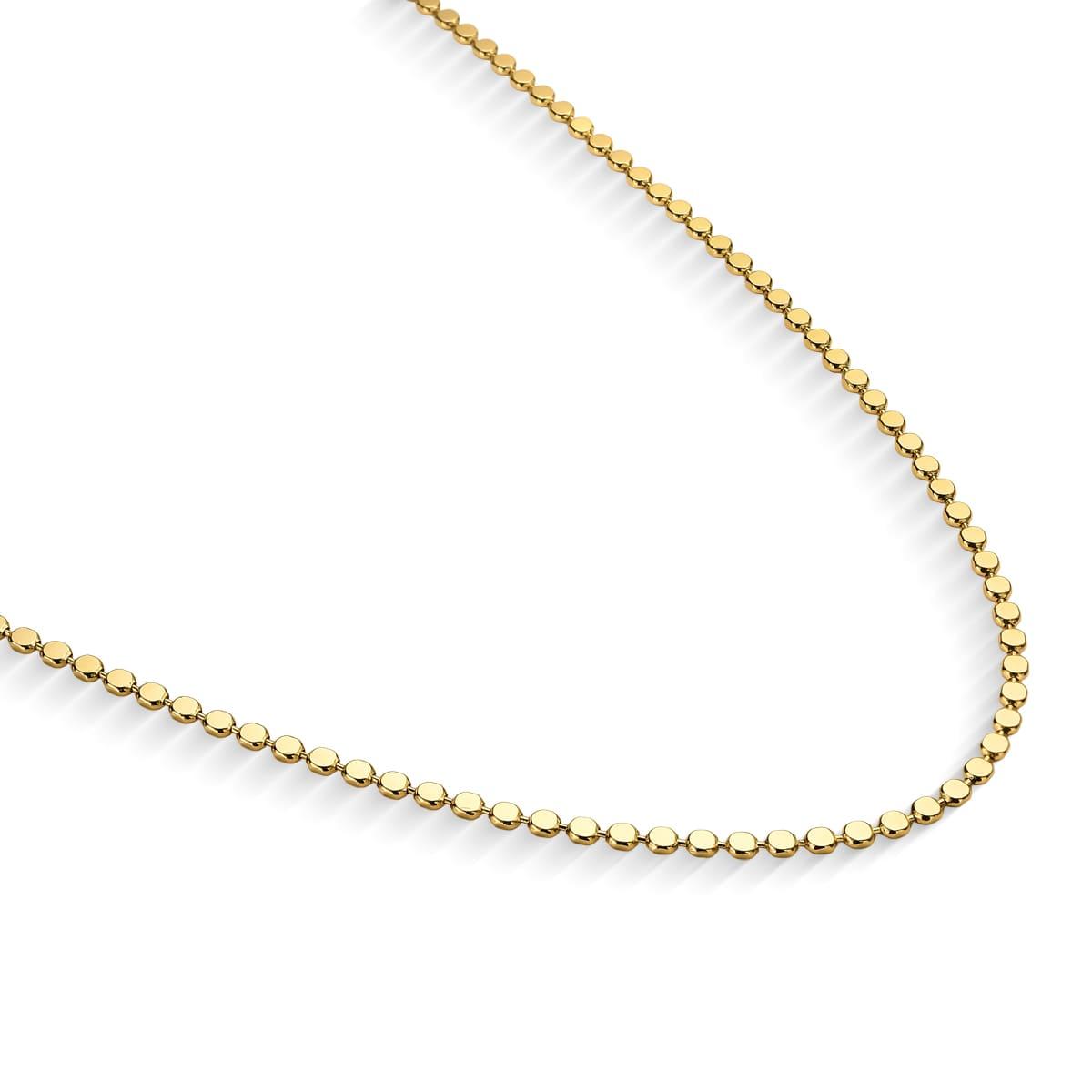Colar Bolinha Amassada Banhada A Ouro 18K