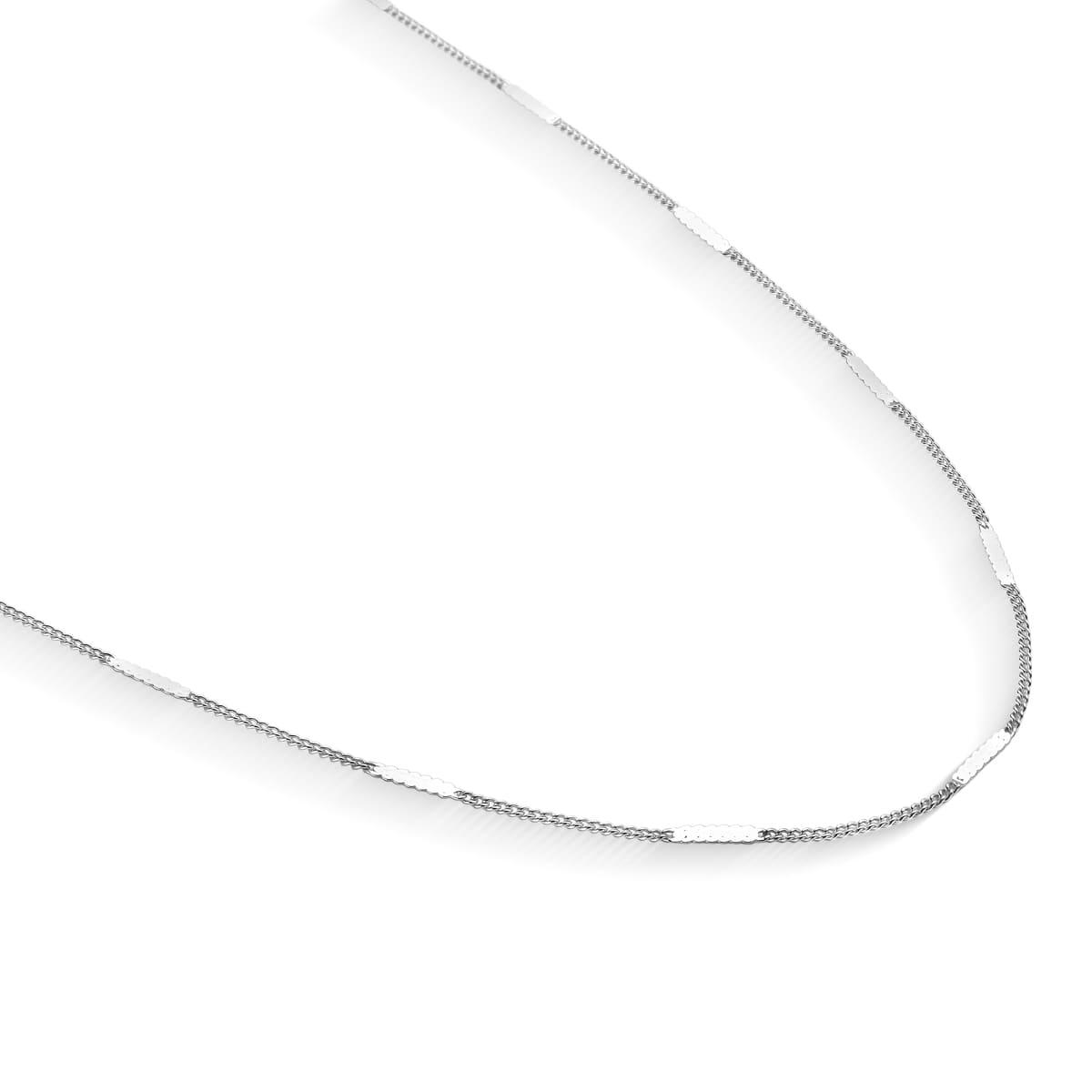 Colar Plaquinha Amassada Prata