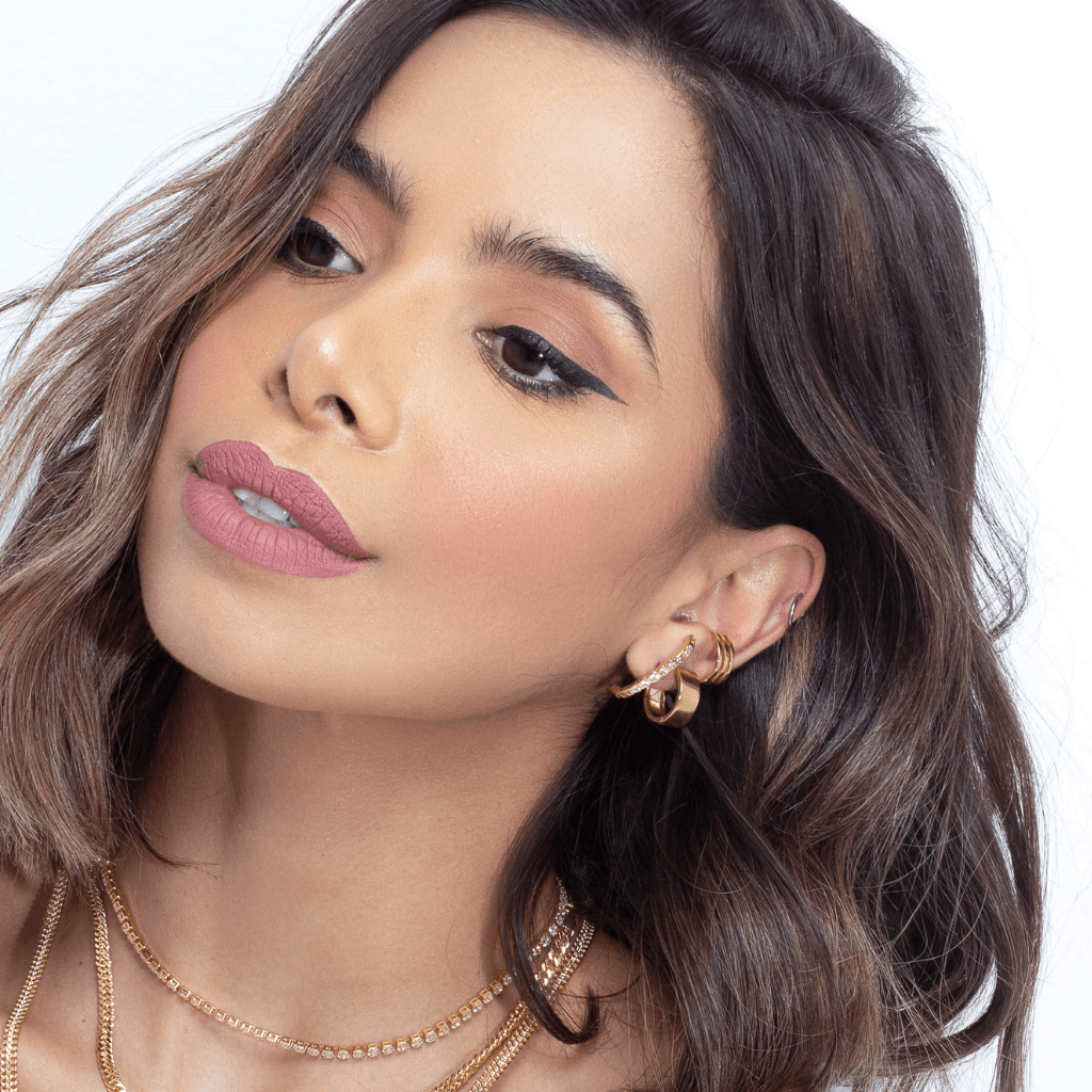 Brinco Ear Hook com Zircônias Cristais Banhado a Ouro 18k - Mafê Acessórios