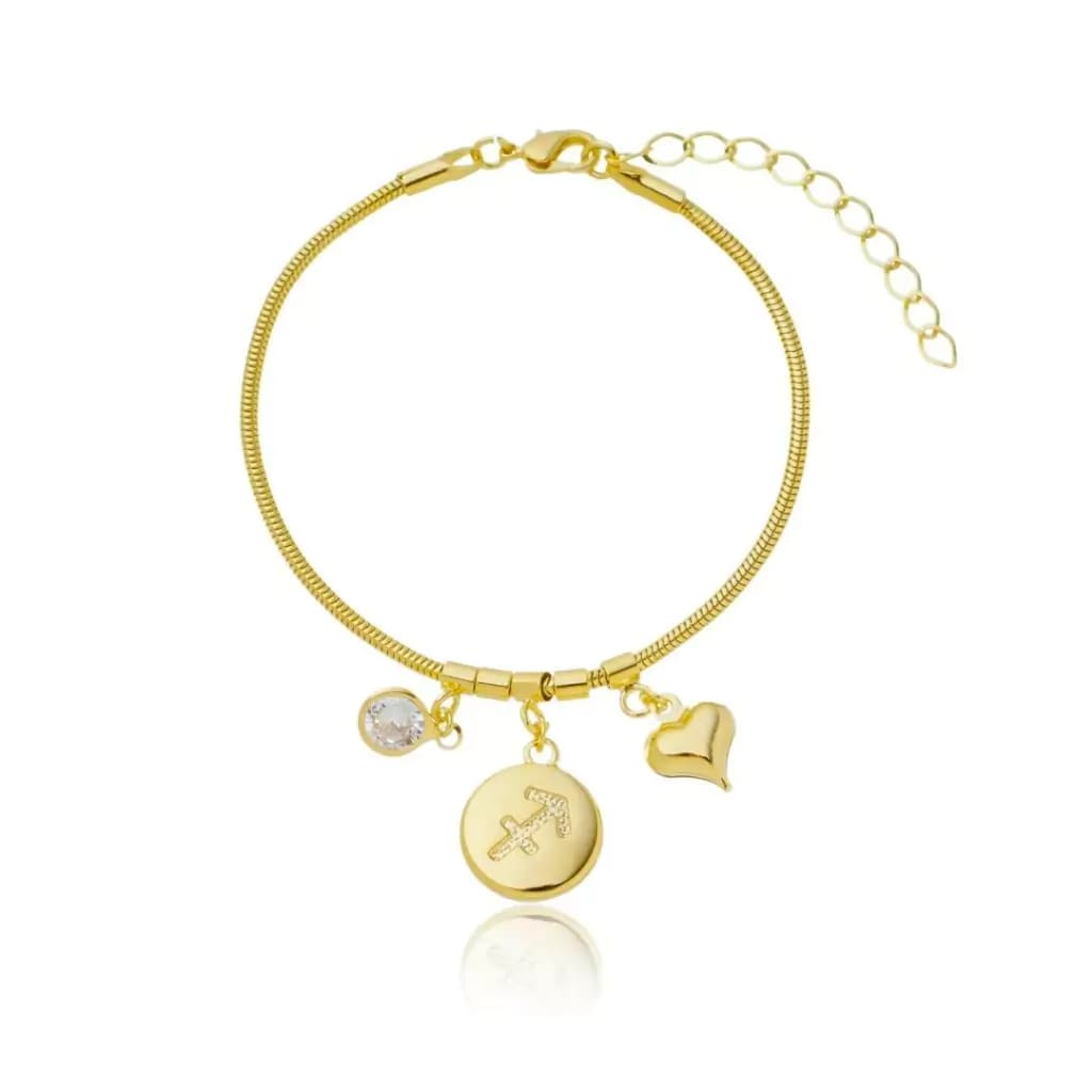 Pulseira Signos Banhado A Ouro 18K