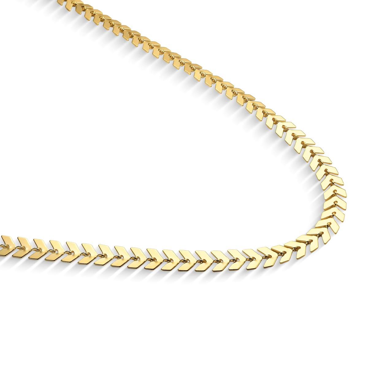 Colar Escamas Banhada a Ouro 18K