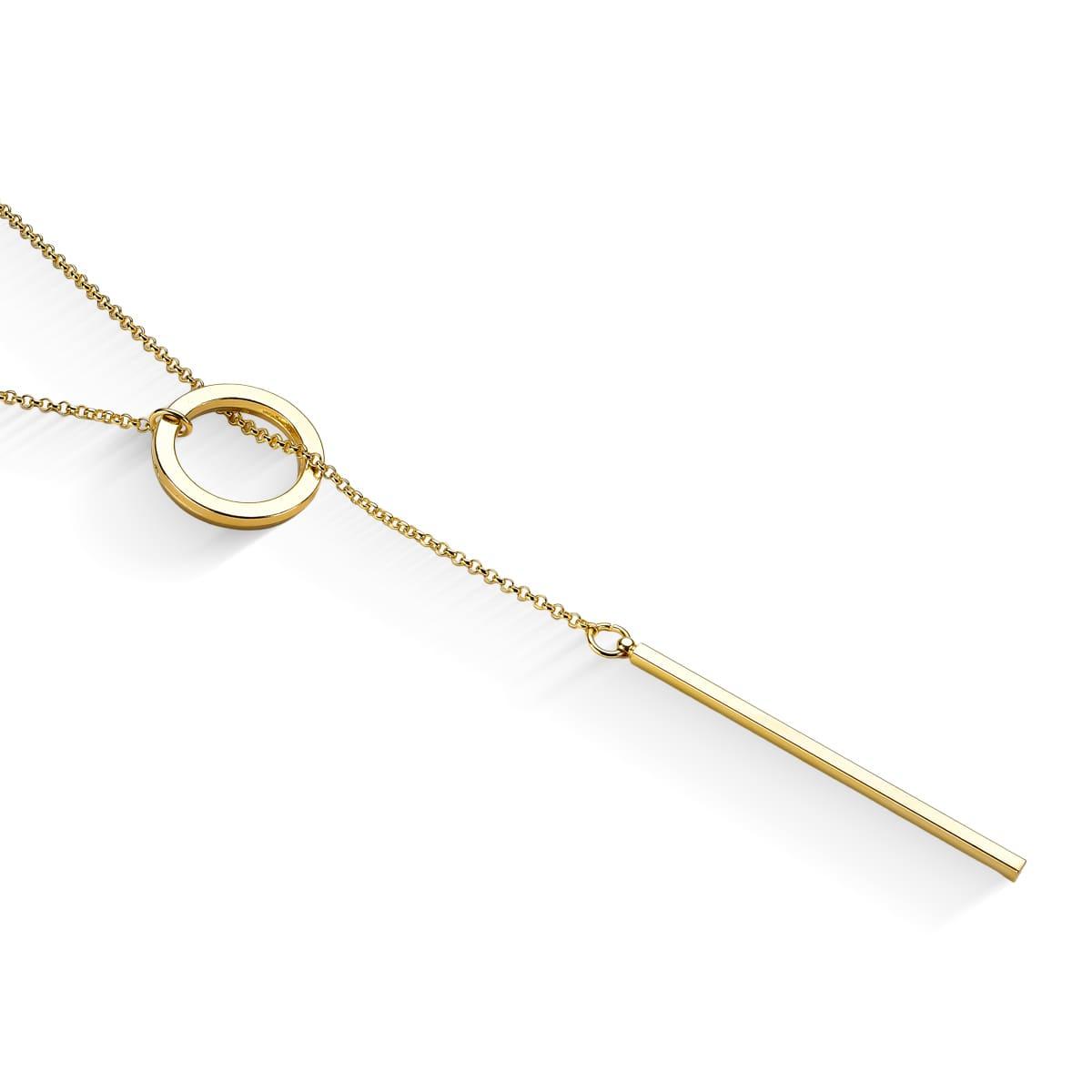 Colar Fecho Redondo com Haste Banhado a Ouro 18K
