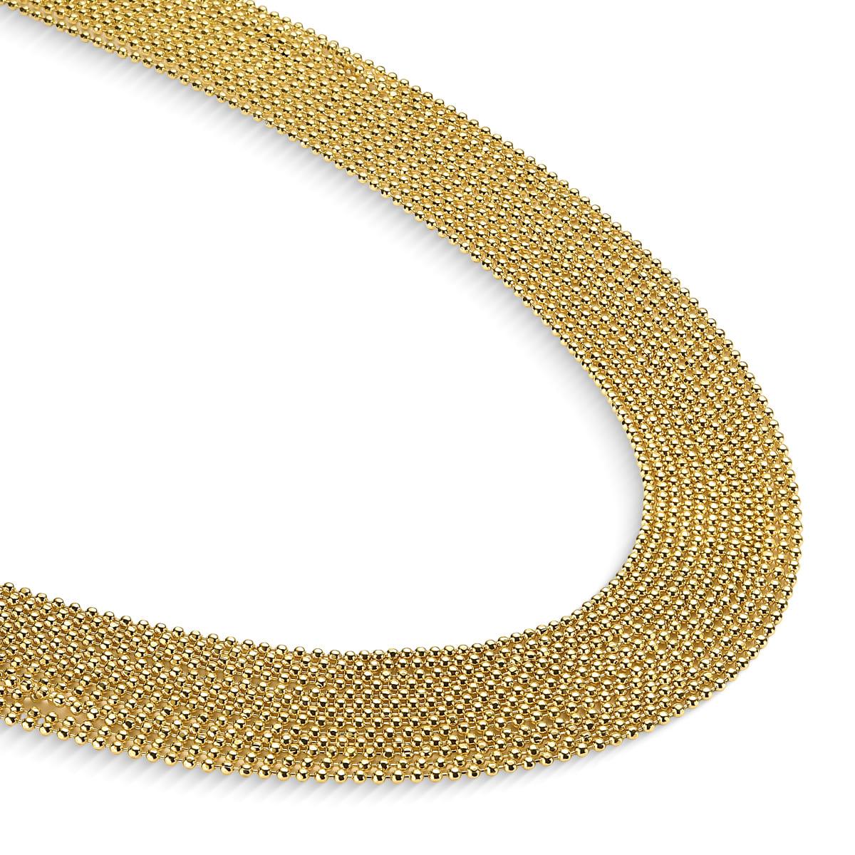 Colar Bolinhas Diamantadas Banhado a Ouro 18k