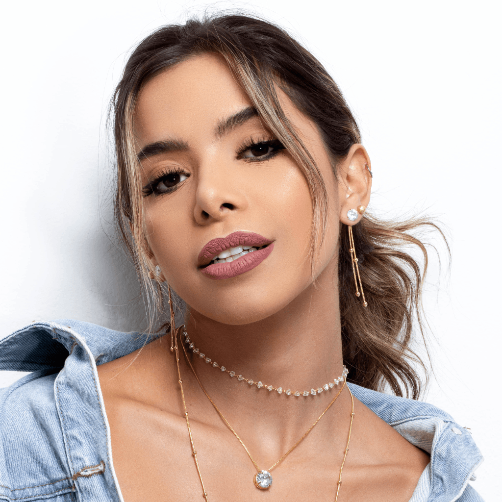 Brinco Ponto De Luz com Bolinhas Banhado a Ouro 18k - Mafê Acessórios