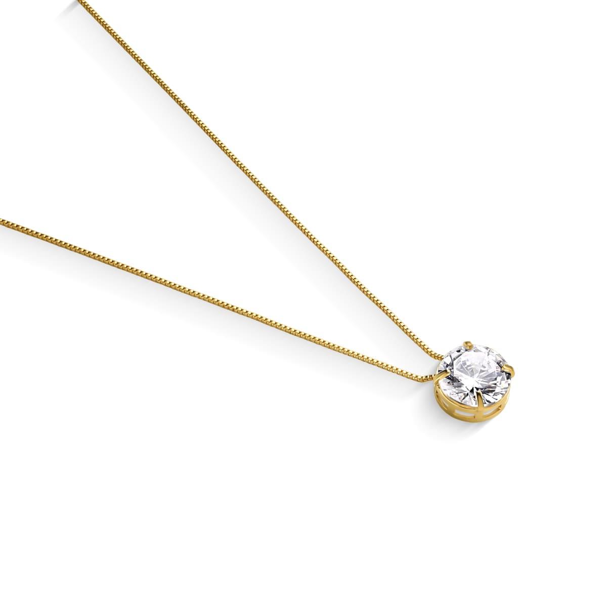 Colar Ponto De Luz 12mm Banhado a Ouro 18K