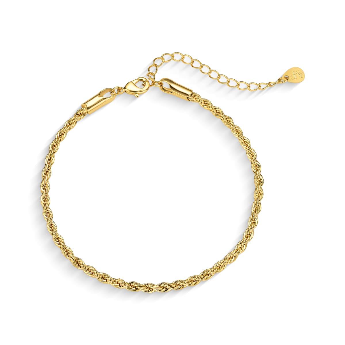 Pulseira Cordão Baiano Banhada A Ouro 18K