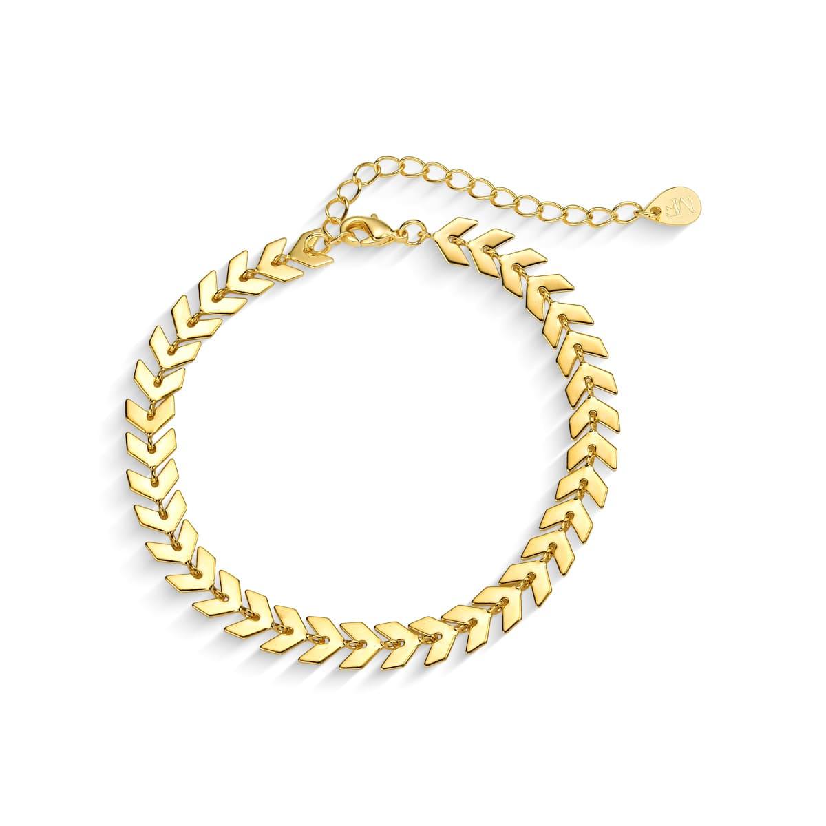 Pulseira Escamas Banhada A Ouro 18K