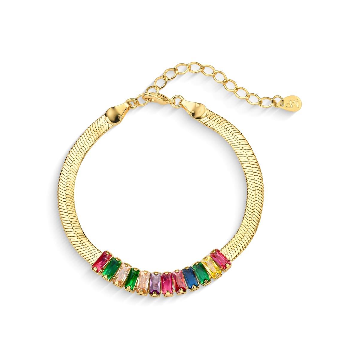 Pulseira Riviera Fita Banhada A Ouro 18K