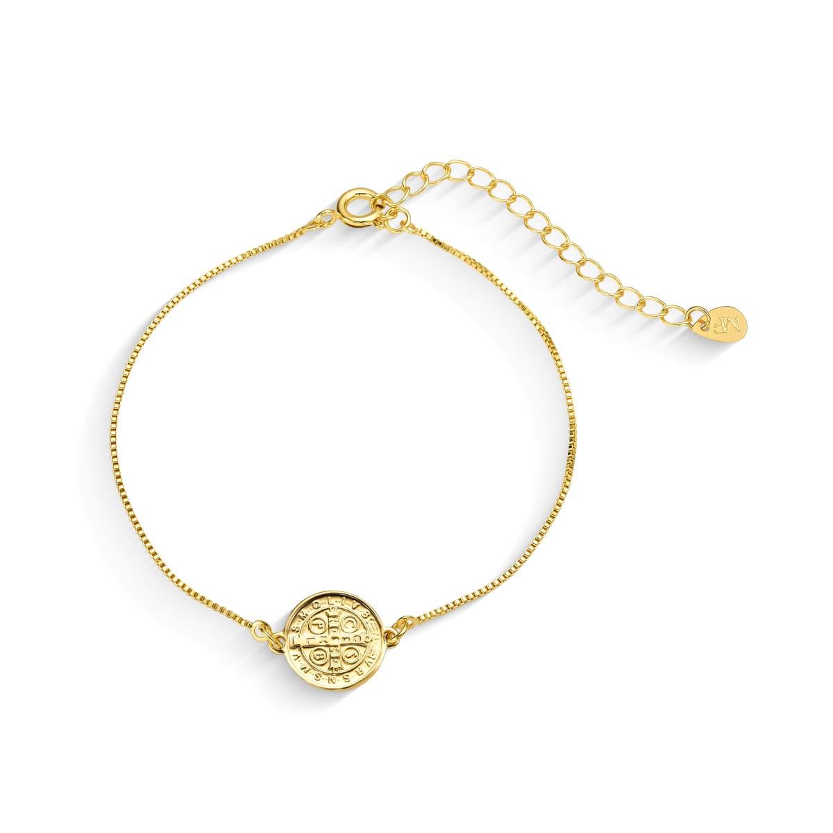 Pulseira São Bento Banhada A Ouro 18K