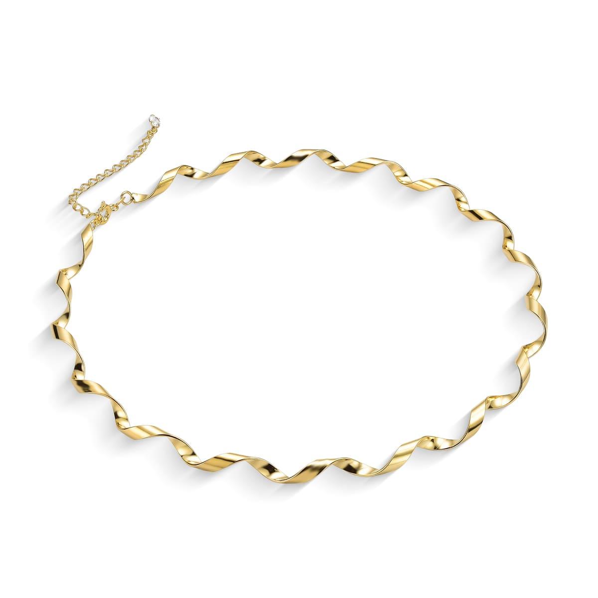 Colar Fio Torcido Laminado Banhado a Ouro 18k