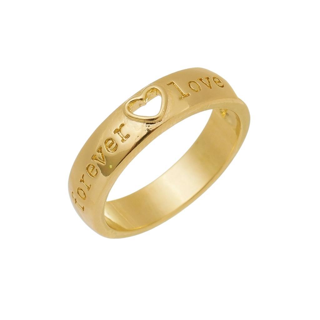 Anel Forever Love Banhado A Ouro 18K - Mafê Acessórios