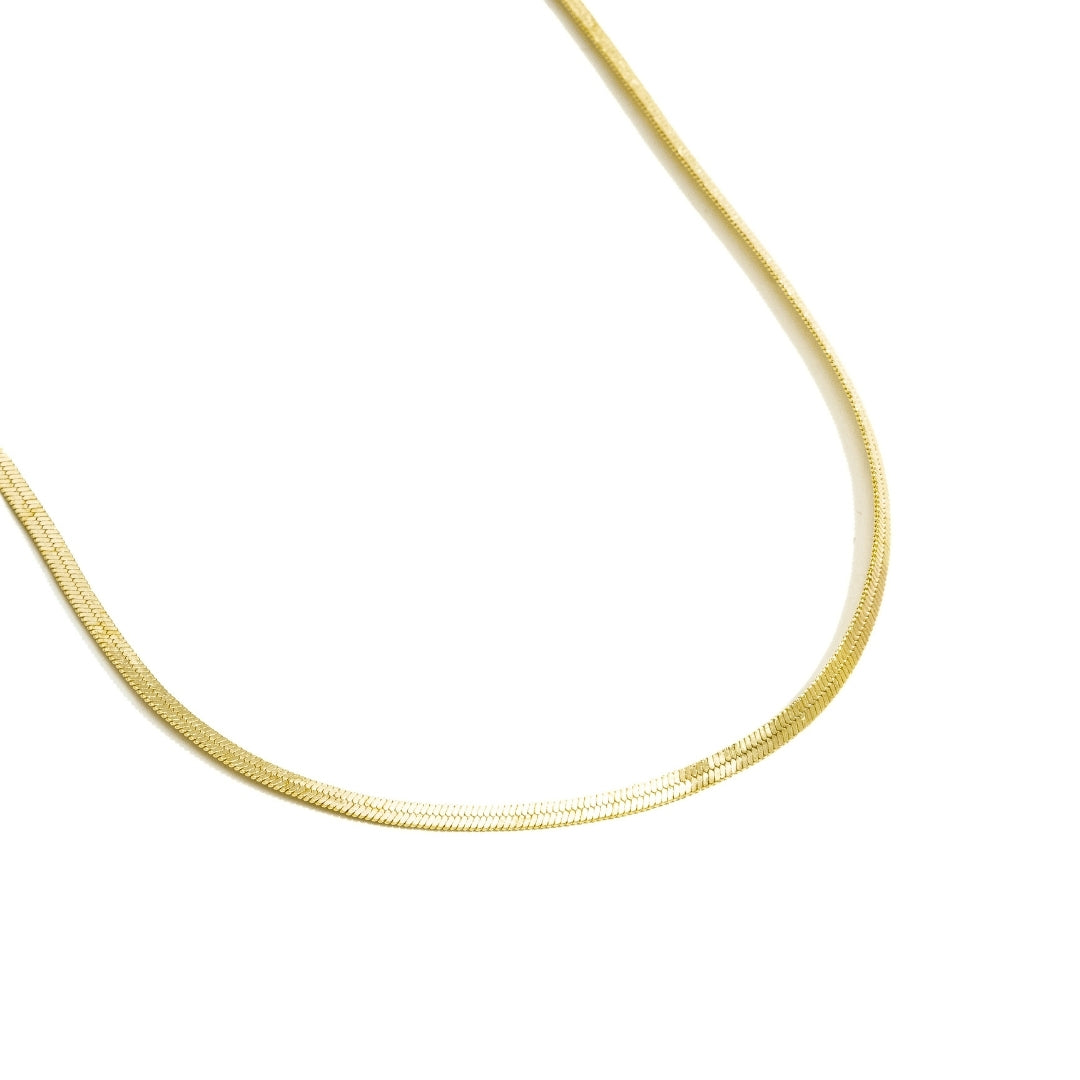 Colar Fita 2mm Banhado a Ouro 18k