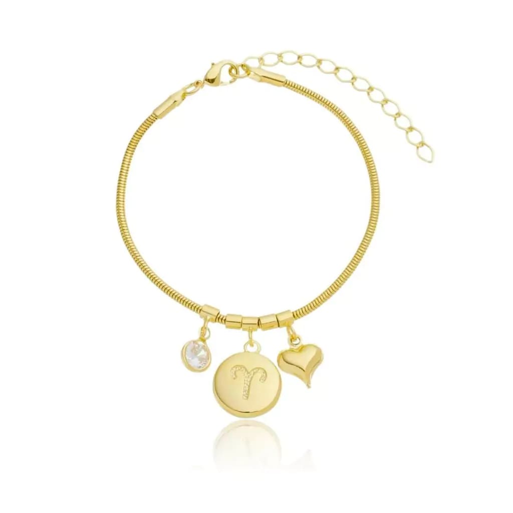 Pulseira Signos Banhado A Ouro 18K