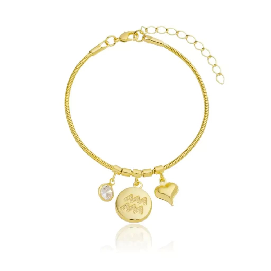 Pulseira Signos Banhado A Ouro 18K