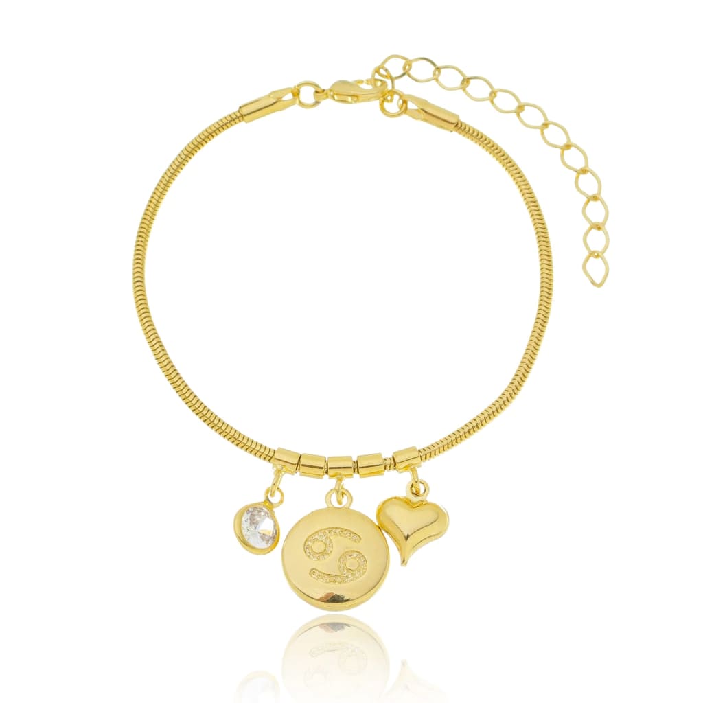 Pulseira Signos Banhado A Ouro 18K
