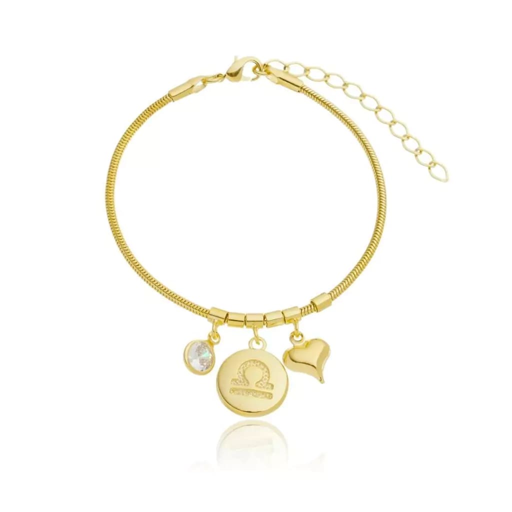 Pulseira Signos Banhado A Ouro 18K