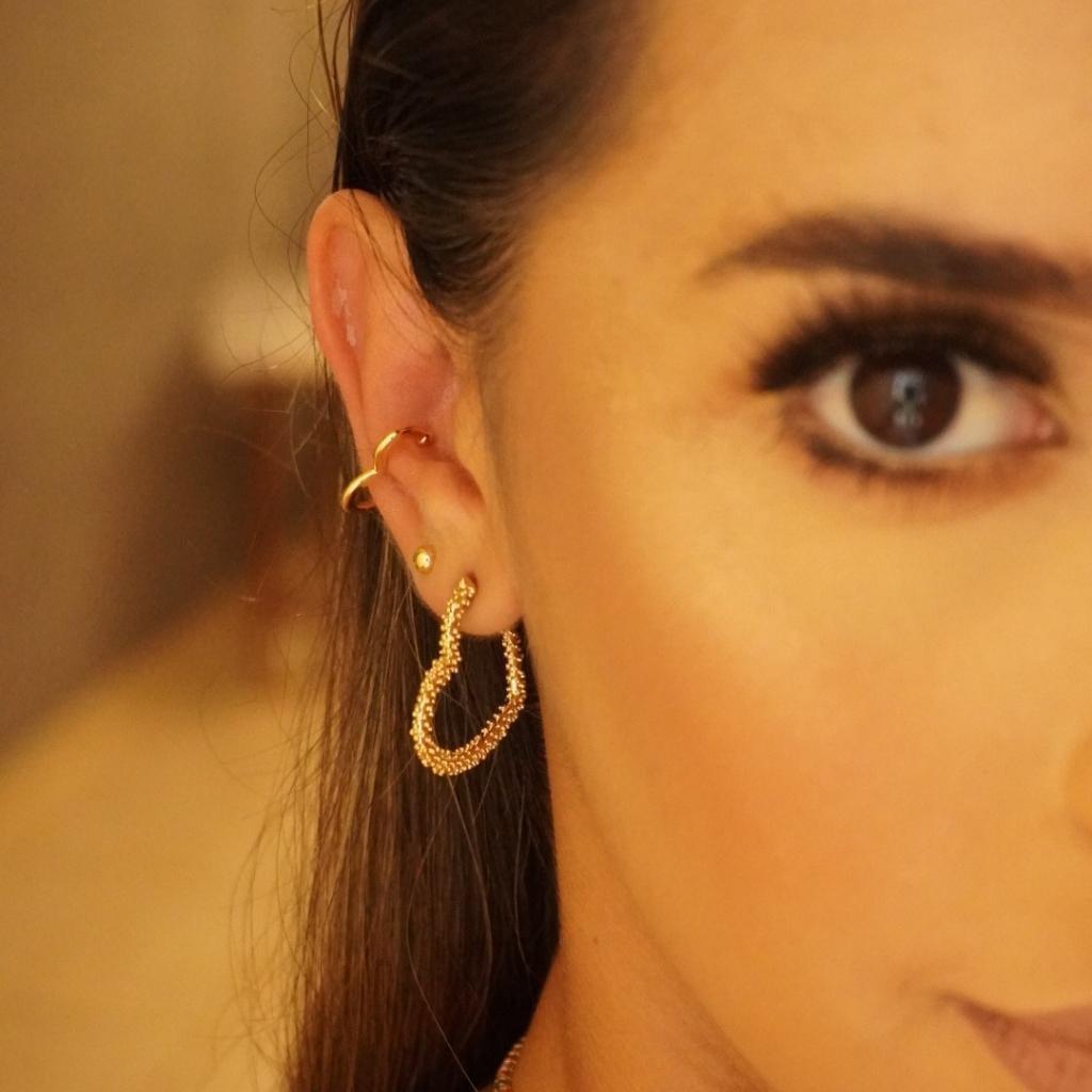 Piercing Coração Banhado A Ouro 18K