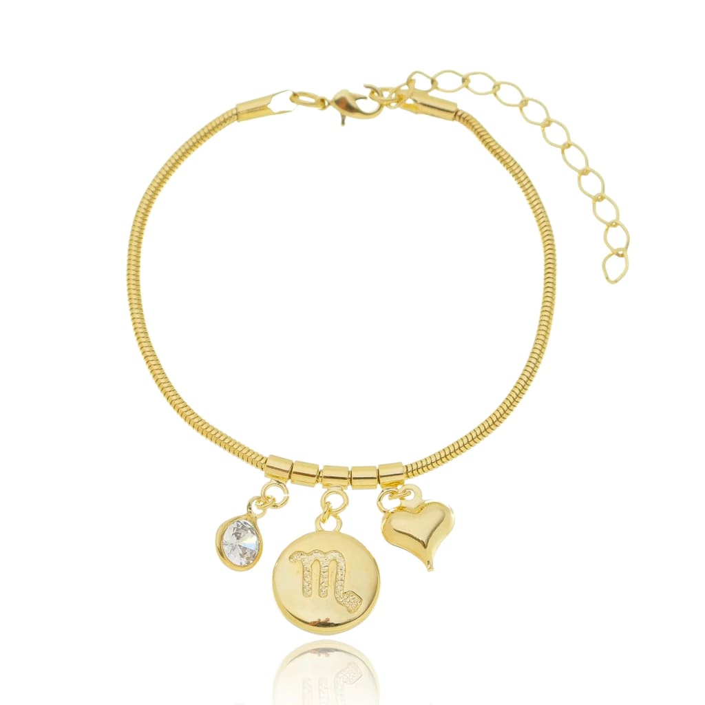 Pulseira Signos Banhado A Ouro 18K