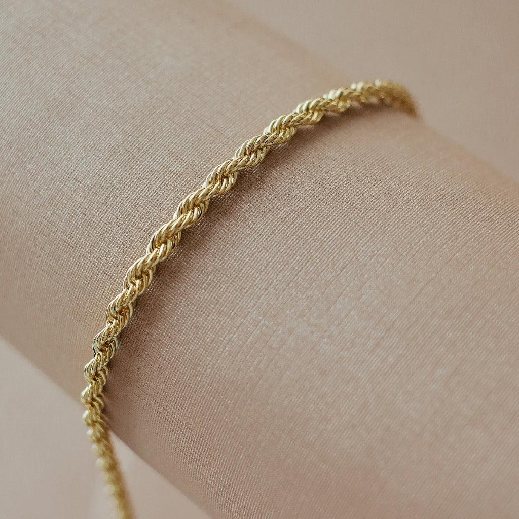 Pulseira Cordão Baiano Banhada A Ouro 18K