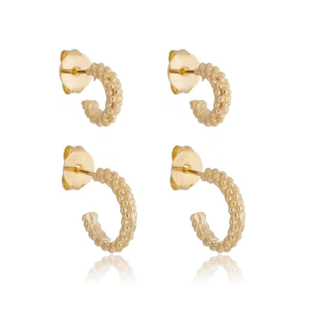 Brincos Argola Pingo de Ouro Pequeno Banhado a Ouro 18K
