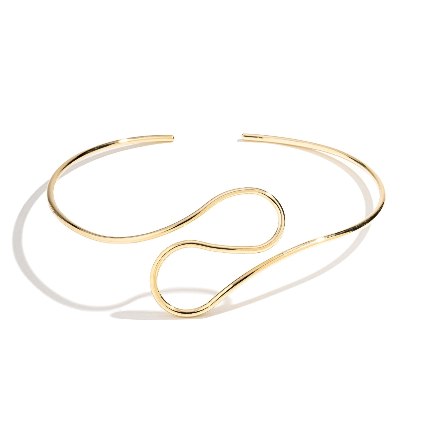 Choker Orgânica Fio 3mm Banhado a Ouro 18k