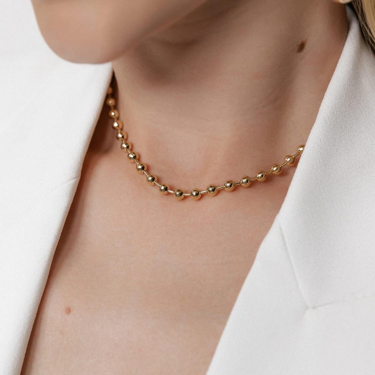 Colar Sfera Banhado A Ouro 18k - Mafê Acessórios