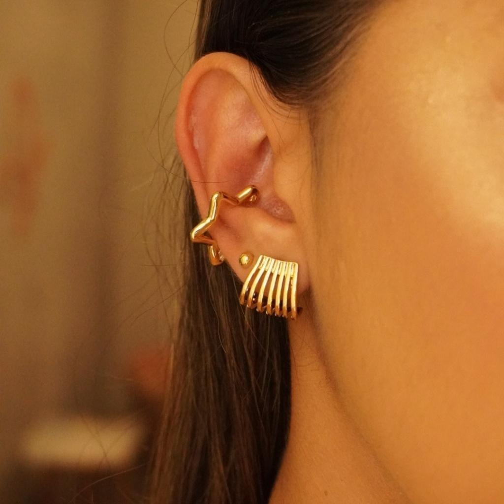 Piercing Estrela Banhado a Ouro 18K