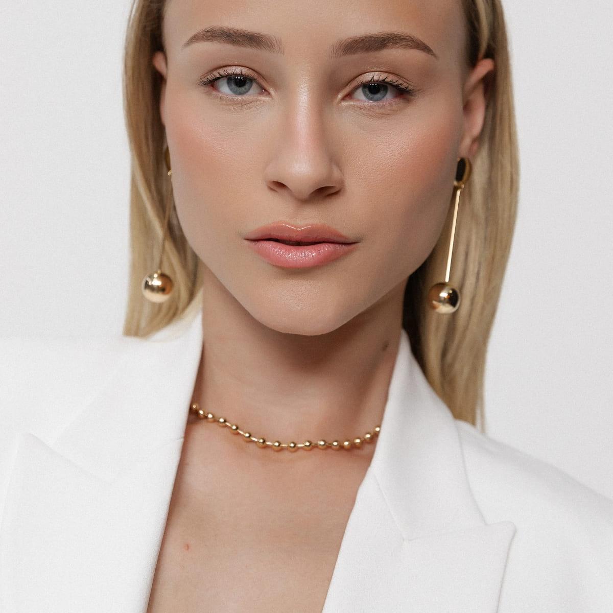 Colar Sfera Banhado A Ouro 18k - Mafê Acessórios