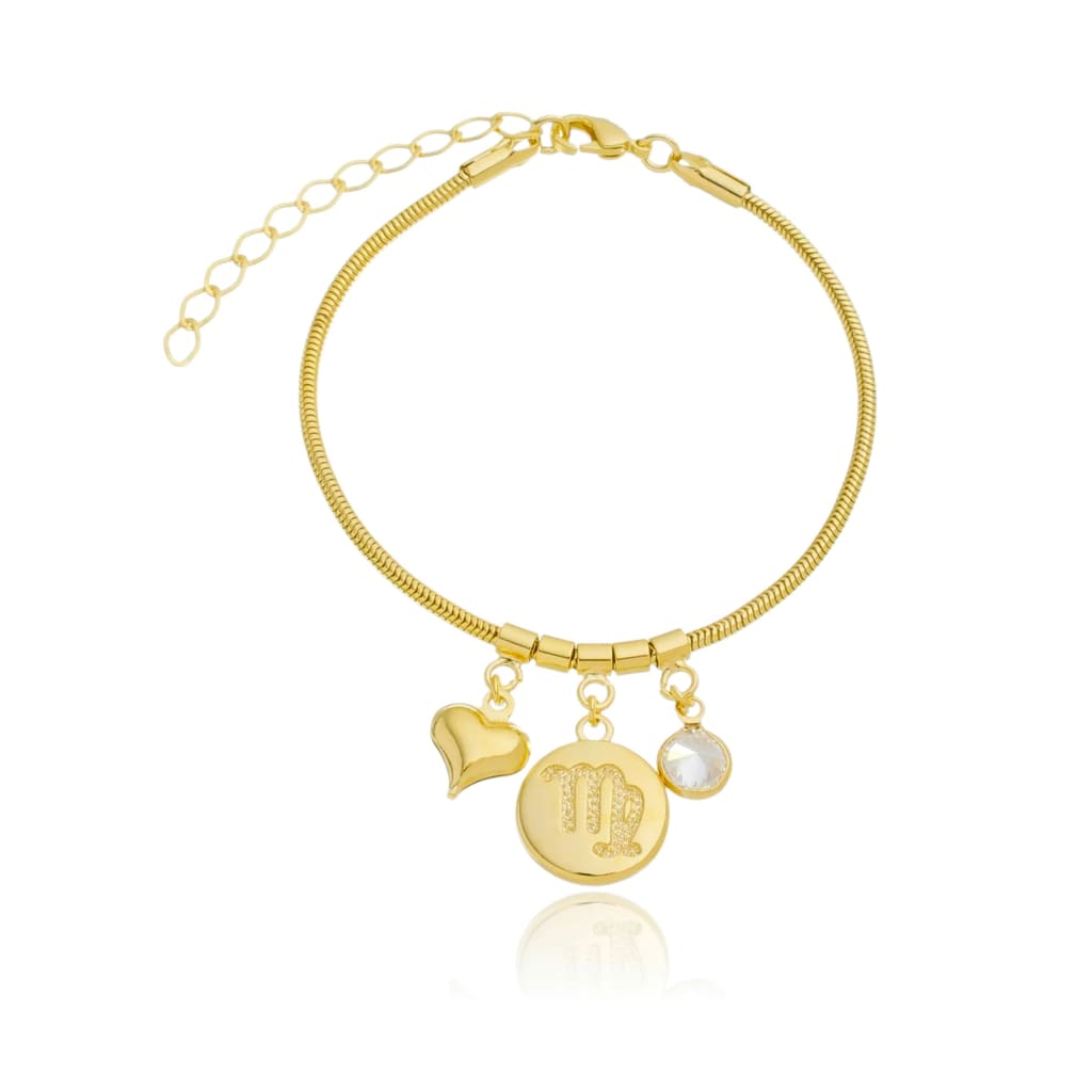 Pulseira Signos Banhado A Ouro 18K