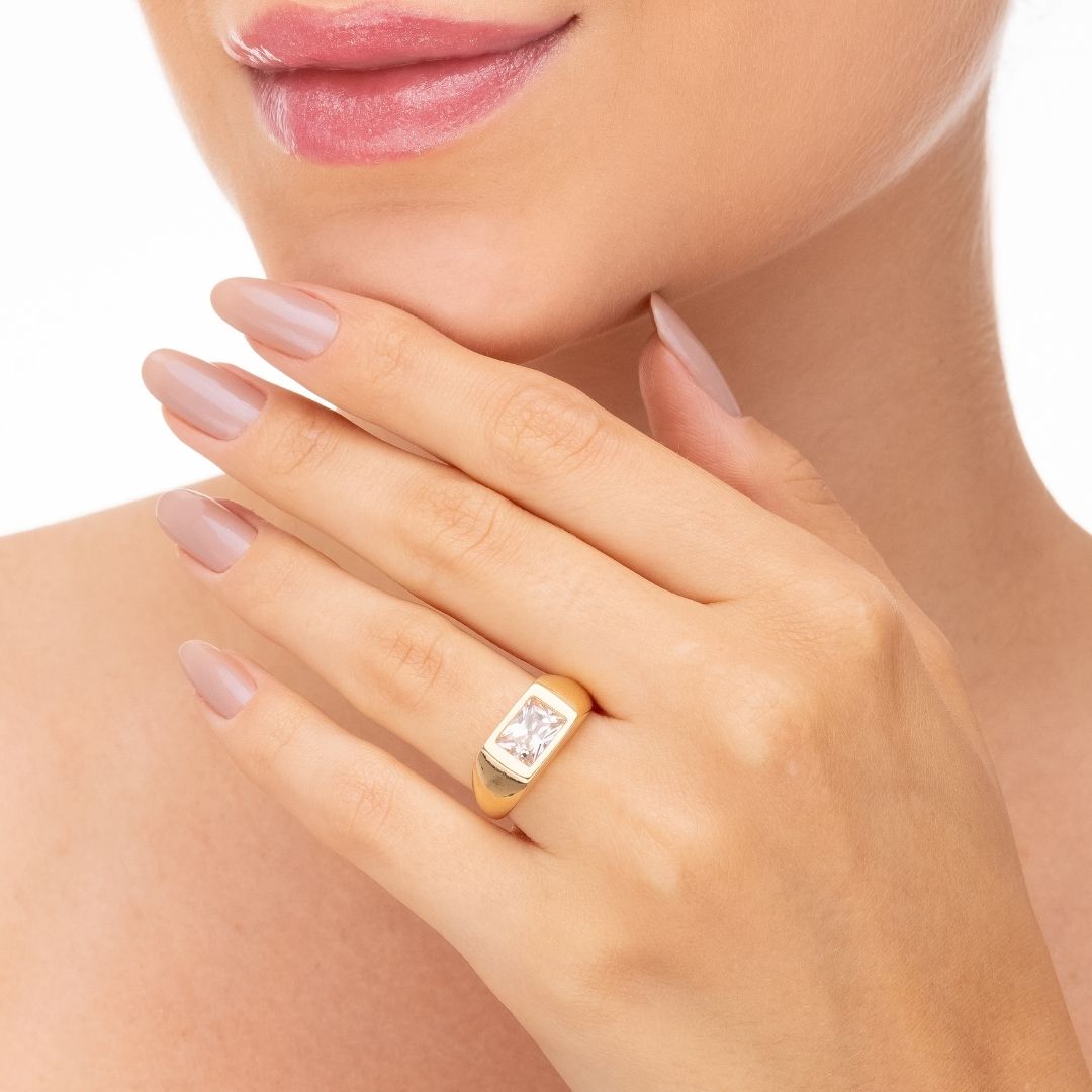 Anel Ajustável Louris Banhado A Ouro 18K