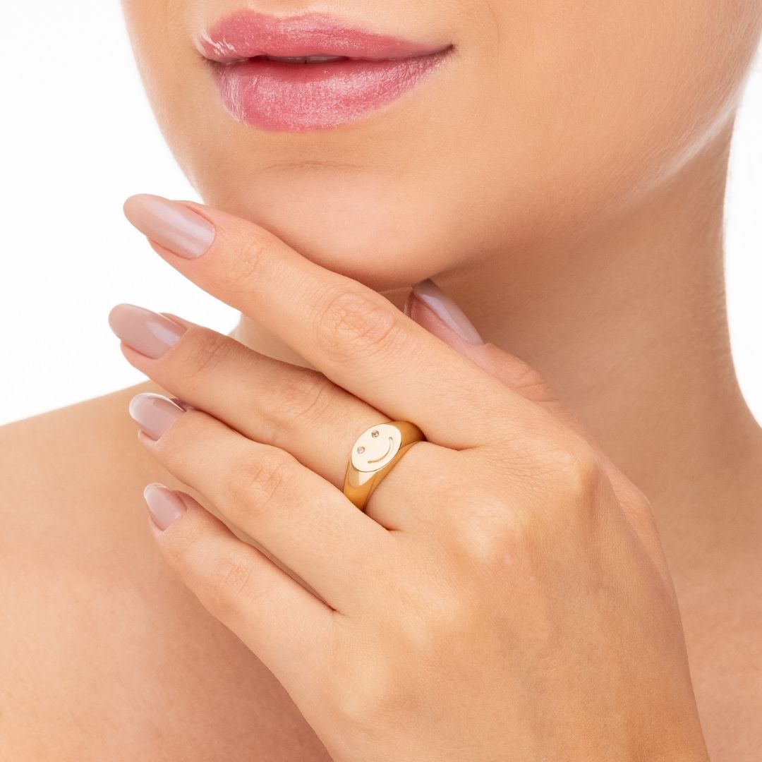 Anel Ajustável Felice Banhado A Ouro 18K