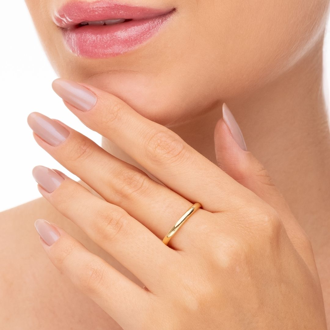 Anel Ajustavel Nath Banhado A Ouro 18K