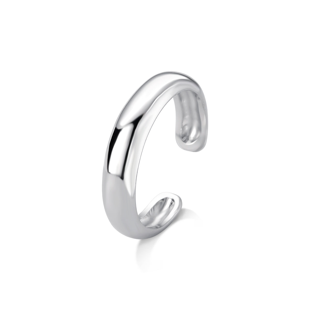 Anel Ajustável Liso 4mm Prata