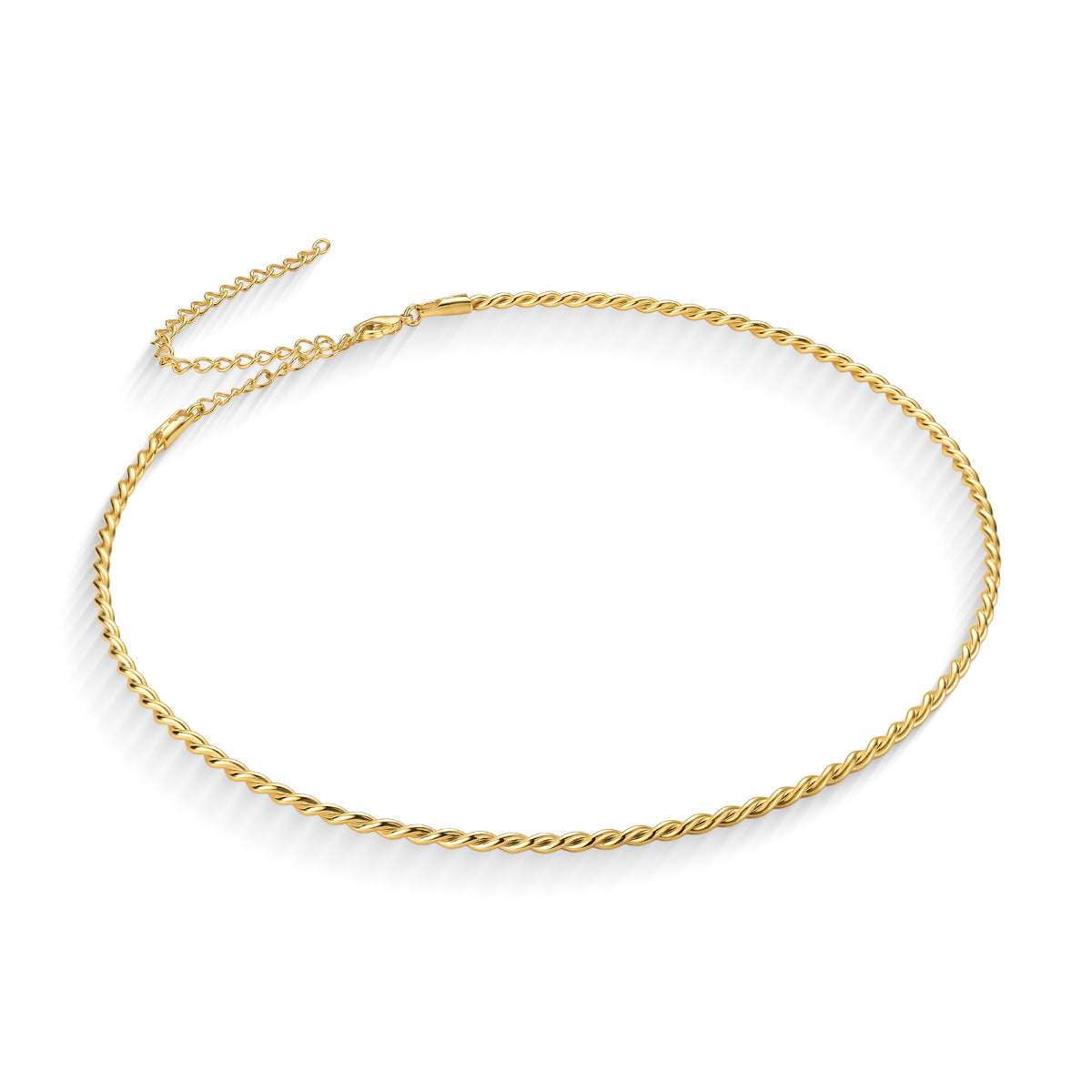 Choker Aro Torcida Banhado a Ouro 18K