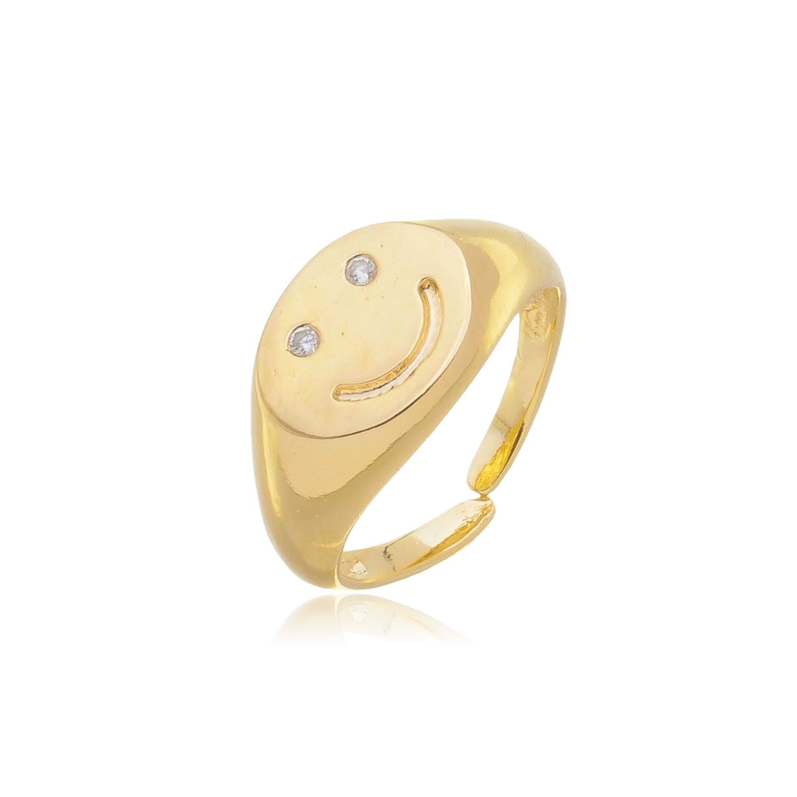 Anel Ajustável Felice Banhado A Ouro 18K